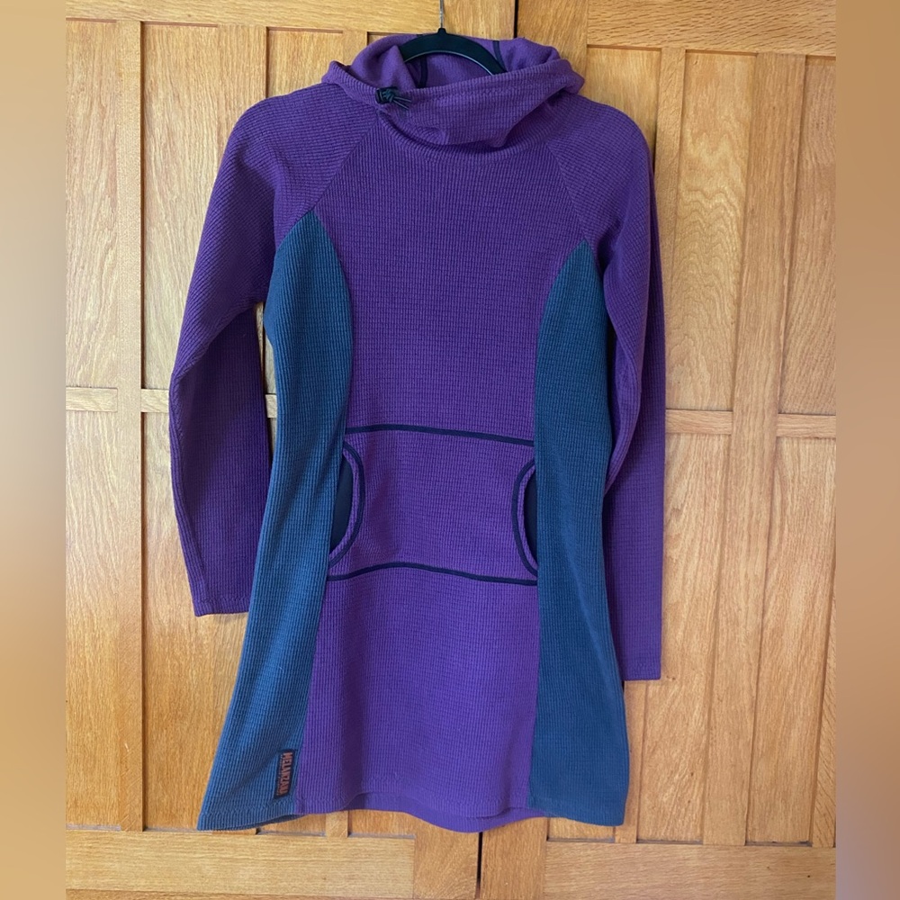 Melanzana Micro Grid V1 Fleece Dress Grape/Grizzly